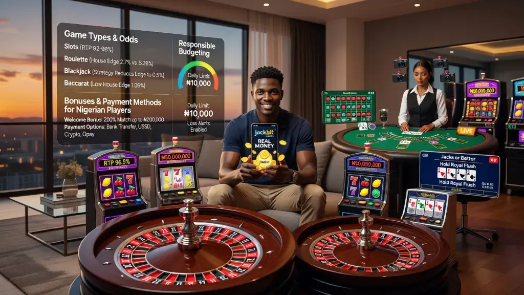 The Best Online Casino Games: Game Types, Odds, Live Dealers, Bonuses, Payment Methods for Nigerian Players, and Responsible Budgeting
